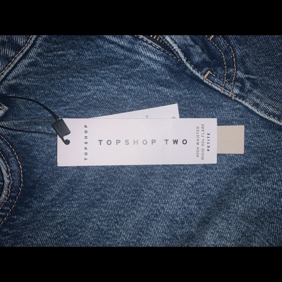 TOPSHOP-High Waisted Rigid 90s Flare - Picture 3 of 3